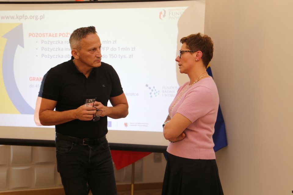 Przedsiębiorcy podczas spotkania.